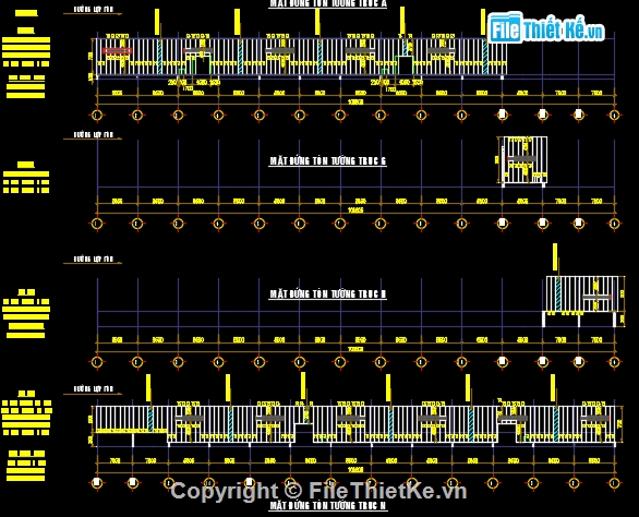 Xưởng 76x110m,Bản vẽ pha cắt thép,File cad nhà xưởng